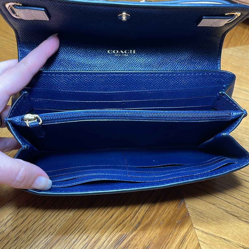 RARE COACH BLAKE WALLET IN QUILTED COLORBLOCK LEATHER - Picture 9 of 16